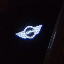 그린텍 BMW 전용 글라스 도어로고램프 A타입 2p, MINI 로고(무변색 렌즈), 1세트