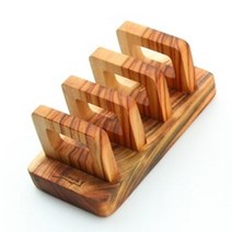 미목 캄포 원목 나무 명품도마 거치대 꽂이 걸이 홀더, 내츄럴3구, 1개