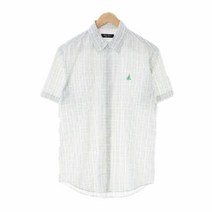 빈폴 화이트 체크 면혼방 반팔셔츠 남자 M [105] 5954