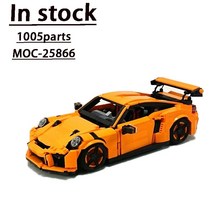 MOC-25866 클래식 영화 GT3 스포츠카 조립 빌딩 블록 1:16 모델 1055 부품 맞춤 신제품, 한개옵션0