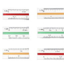 스케일자 도안자 삼각자 건축사 건축자 도면용 자 15cm 30cm 저배율 고배율 인테리어 측량 설계 척도 1p, 30cm - 저배율