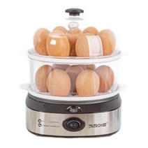 키친아트 2단 계란 반숙기 에그 찜기 달걀 삶는 굽는 기계 구운계란 만들기