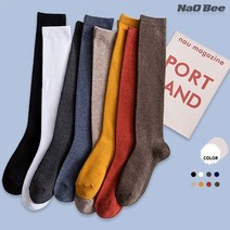 NaOBee 고밀도 고탄력 패션 니삭스 2종