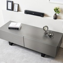 카본메탈릭 특수코팅 모던 TV대 거실장(120cm) 티브이 포인트 서랍장 선반, 02.1200_낮은블랙