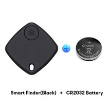 CORUI Tuya 미니 GPS 트래커 무선 블루투스 안티 분실 경보 스마트 태그 키 가방 어린이 애완 동물 파인더 손실 기록 추적, [01] Black with battery