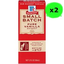 맥코믹 스몰 배치 바닐라 익스트랙 추출물 59ml 2팩 McCormick Small Batch Pure Vanilla Extract (미국배송), 1개, 200ml