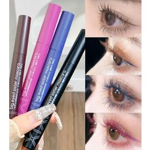 1/1+1 내추럴 롱 마스 매끄럽고 번지지 않는 눈망울, 01#블랙*4+04#로즈 레드*4