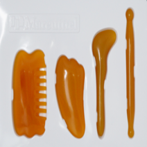 괄사 마사저 종아리 휴대용 갈사 괄사기 얼굴 경락 기구 마사지 크림 처진 볼살 리프팅 4P세트, 마사지크림녹차