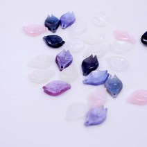 12x19mm 입체감이 좋은 꽃잎 장식 5개 비녀재료, 핑크톤