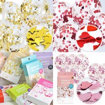 컨페티풍선 5입 10종 / 생일 파티 이벤트 백일 꽃가루 풍선, 06_라운드메탈릭실버