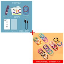 3D펜 저온 안전한 무선 인두기 모듈교체형 PLA필라멘트 색 크리스마스 생일, 보라색 150m, 협력사