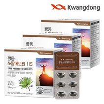 광동생활건강 쏘팔메토쎈 로르산 115 60캡슐 3박스 6개월분, 단품