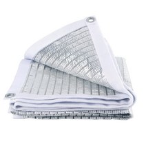 휀스 메쉬 가격 울타리 개 고양이 철망 그물망 온실 정원 팻을 위한 그로밋이 있는 반사 알루미넷 그늘 천 저항하는 자외선 차단제 그늘 그물, 크기 2x2m