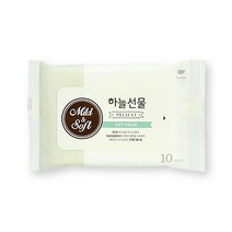 하늘선물 물티슈 10매(리필) 휴대용 유아용 아기 위생