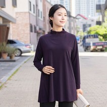 모슬린 엄마옷 매쉬터틀넥 긴팔 티셔츠 ETP209052 마담 미시옷 중년여성의류 빅사이즈 50대 60대여성옷