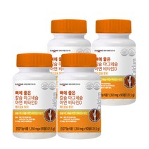 [일동생활건강] 뼈에 좋은 칼슘 마그네슘 아연 비타민D, 4병, 90정