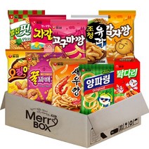 [메리박스] 농심 스낵세트 10종(새우깡+꿀꽈배기+오징어집+양파링+고구마깡+조청유과+벌집핏자+닭다리+감자깡+자갈치), 농심 스낵세트 10종, 1세트