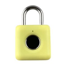 무타공 도어락 서랍 샷시문스마트 지문 자물쇠 블루투스 잠금 해제 열쇠 없는 USB 충전식 도어 수하물, 08 Fingerprint yellow 2