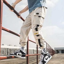 조르지오 대학생 남자 밴딩 긴바지 스트릿 캐주얼 카고 팬츠