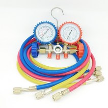 에어컨 가스주입기 CT-A536G R22 R410A 매니폴드 게이지 60인치(150cm) 호스 고급형 냉매 충전기