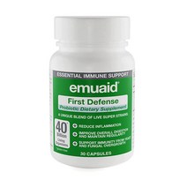 Emuaid First Defense 프로바이오틱 30 정 - 락토바실러스 애시도필러스 락토바실러스 플랜타럼 연쇄토코커스 써모필러스가 함유된 프로바이오틱스 식이 보충제 건강 소화