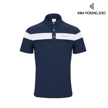 김영주 남성 멜란 배색 카라 티셔츠