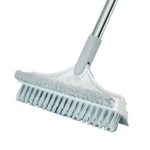 룰루홈 다용도 3종 브러시 일체형 세척솔 화장실 욕실 거울 유리 닦는 솔, 그레이, 1개