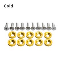 튜닝용품 10PCS 스쿠터 패스너 나사 듀얼 트론에 대 한 핸들 바 와셔 1 2 3 천둥 Eagel 울트라 제로 9 부품, 04 Gold, 04 Gold