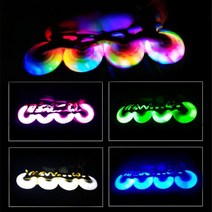 led 깜박임 휠 6 조각 90a 90mm 100mm 110mm 스케이팅 라이트 휠 야외 및 실내 롤러 인라인 스케이트 휠 바퀴 탈부착 인라인, 핑크 110mm