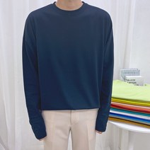 애드매이브 30컬러 남자 20수 무지티 박스 오버핏 긴팔 티셔츠