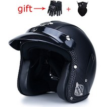 감성 바이크 오토바이 헬멧 casco moto PU 오픈 페이스 3/4 레트로 프레데터 남성과 여성 카스코 테도트 인증 초퍼, [01] M, [22] 3