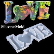 즐거운 쇼핑 되세요~금형 몰드 3D 실리콘 케이크 빵 DIY 수지 초콜릿 글자~감사 합니다., LOVE UK00358