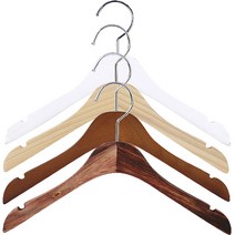 원목옷걸이 나무 베이직 셔츠상의 아동 (10개), (월넛), 10개입