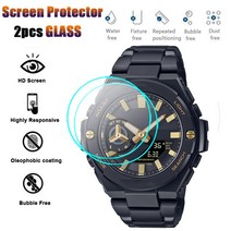 액정 보호필름 강화유리 2PCS 카시오 G-shock GST-B500BD/B100GB/B400GB GA-700SKC/100SKC/2100HUF HD 투명 시계 화면 보호 필름 용, [03] GST-B400GB