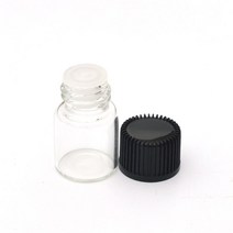 아스케이지 오리피스 감속 기와 모자 10pcs 2ml 미니 투명 유리 병 작은 에센셜 오일 튜브 향수 샘플, Clear With Black Cap_2ml