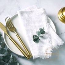코튼 거즈 레트로 버 천 냅킨 소박한 주방 티 타올 웨딩 파티 저녁 식사 크리스마스 테이블 장식 20 개