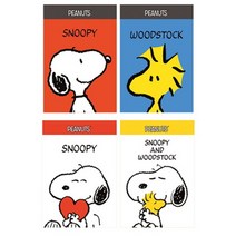 STNY_스누피 메모지 A형 4option 디자인 종이 떡용지 캐릭터 용 장, this☆스누피(red)