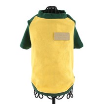 도그아이 애견 나그랑 티셔츠, 옐로우(소매 카키)