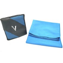 Vanquisher 극세사 퀵 드라이 체육관 타월 (블루), Blue
