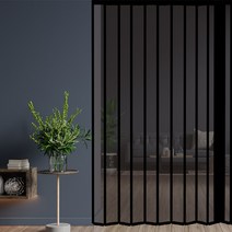 이케이몰 홀딩도어 자바라 편개 투명 브라운 가로사이즈 73cm x 세로사이즈