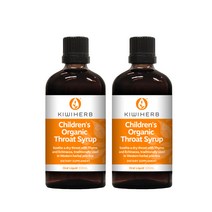 키위허브(KIWIHERB) 키위허브 어린이 오가닉 쓰로트 (목) 시럽 100ml X 2개, 200ml, 1세트