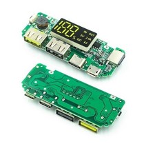 디지털제어모듈 18650 리튬 배터리 디지털 디스플레이 충전 모듈 5v2.4a 2a 듀얼 usb 출력 밴드 디스플레이 부스터 모듈, 5v 2.4a