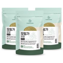 순수 100 % 프리미엄 무첨가 모링가 분말 대용량 가루 파우더 파우다 지퍼 백 팩 모린가 먹는 법 방법 고 칼슘 비타민 인도 네시아 산 국내 가공, 3개, 500 g