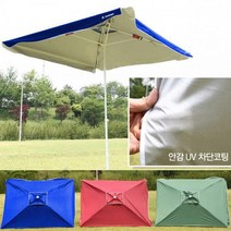 런웨이브 대형 사각파라솔 마당 정원 캠핑 UV차단, 와인