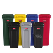 리빙월드 슬림짐 쓰레기통(60L) 대형휴지통 업소용 분리수거함, 검정