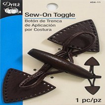 Dritz 454-11 Sew-On Toggle Brown with Dark Wood Button null