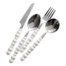 빈티지 진주 커트러리, 테이블포크+원형스푼2개세트