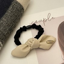 에이치 패션 가죽 리본 헤어 끈 1종