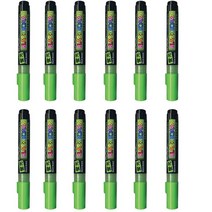 문화연필 블랙보드마카 12p, 연두, 1타 12개입