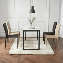 리스 세라믹 마블 식탁 세트A 1200 + 의자 4개포함, 02_브라운4개